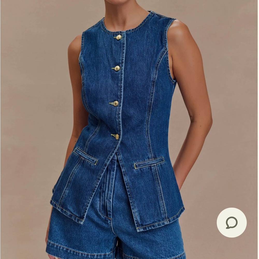 MESHKI Denim Vest NWT